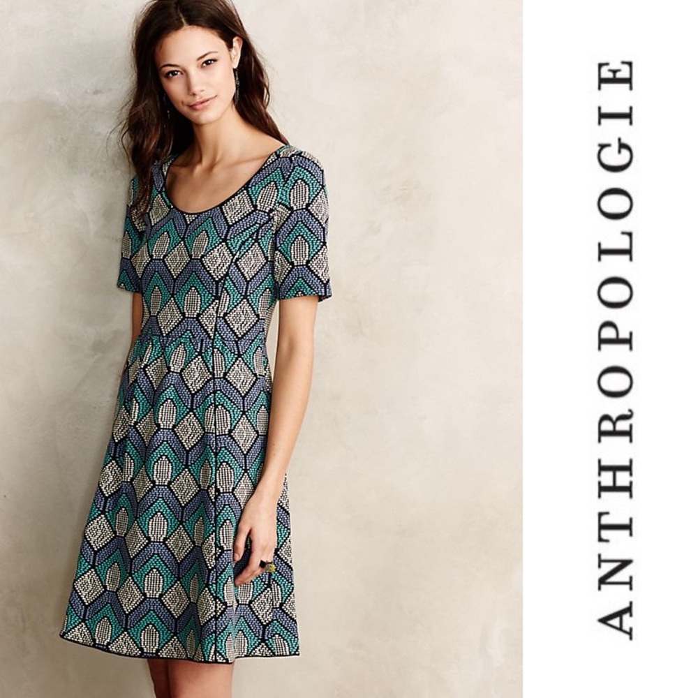 Anthropologie - Hollyhock Fit & Flare Knit Dress